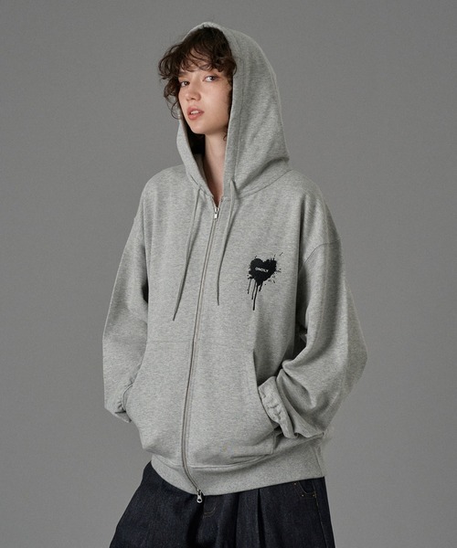 セール】25AW HEART LOGO FULL-ZIP HOODIE / ハートロゴフルジップ