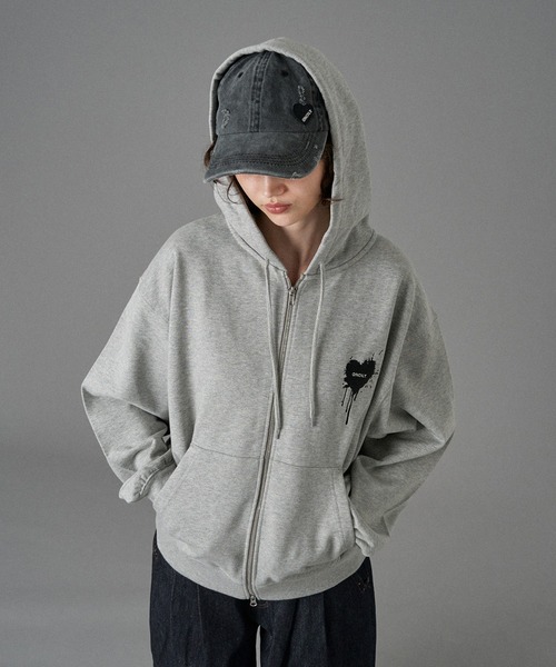 セール】25AW HEART LOGO FULL-ZIP HOODIE / ハートロゴフルジップ
