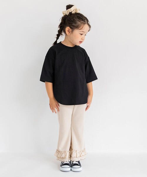 BRANSHES(ブランシェス)の「リブフリルパンツ(その他パンツ・キッズ・アイボリー/ラベンダー/チャコールグレー・120/130/100/110/140/150/90/80)」の4枚目の写真