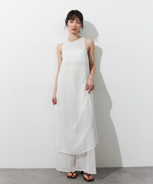 HANNE(アン)の「シアードットレイヤードオールインワン(つなぎ/オールインワン・レディース・ネイビー/ブラック/ホワイト・SMALL/MEDIUM)」の2枚目の写真