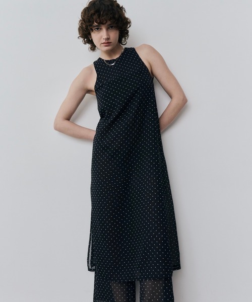 HANNE(アン)の「シアードットレイヤードオールインワン(つなぎ/オールインワン・レディース・ネイビー/ブラック/ホワイト・SMALL/MEDIUM)」の1枚目の写真