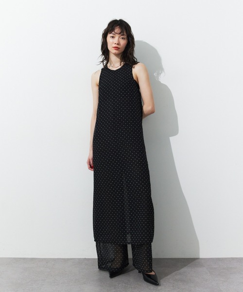 HANNE(アン)の「シアードットレイヤードオールインワン(つなぎ/オールインワン・レディース・ネイビー/ブラック/ホワイト・SMALL/MEDIUM)」の12枚目の写真
