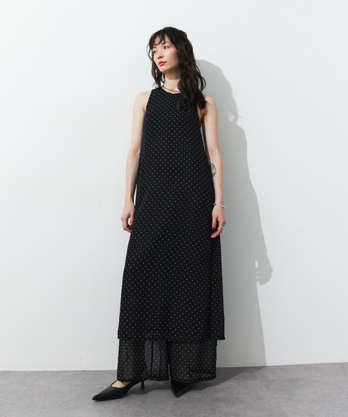 HANNE(アン)の「シアードットレイヤードオールインワン(つなぎ/オールインワン・レディース・ネイビー/ブラック/ホワイト・SMALL/MEDIUM)」の13枚目の写真