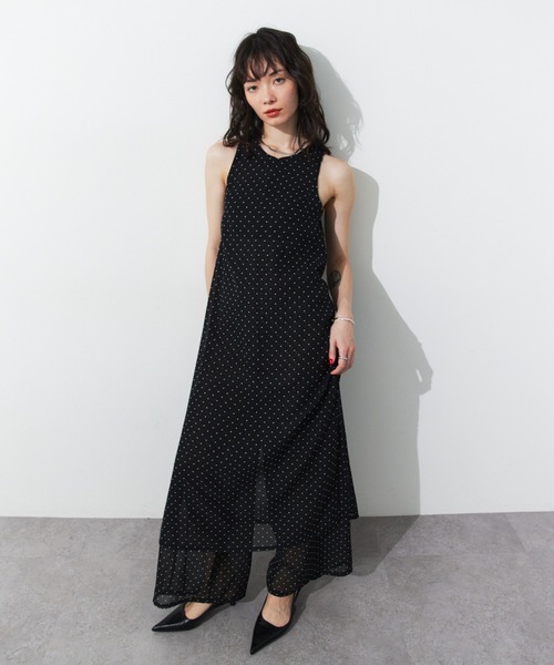 HANNE(アン)の「シアードットレイヤードオールインワン(つなぎ/オールインワン・レディース・ネイビー/ブラック/ホワイト・SMALL/MEDIUM)」の14枚目の写真