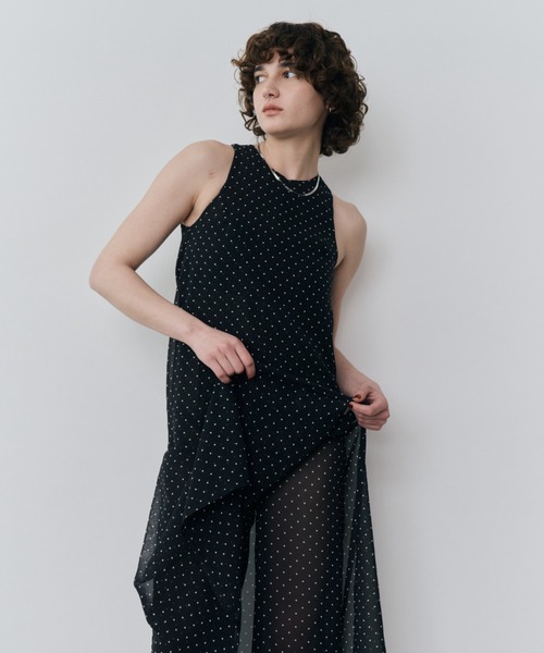 HANNE(アン)の「シアードットレイヤードオールインワン(つなぎ/オールインワン・レディース・ネイビー/ブラック/ホワイト・SMALL/MEDIUM)」の20枚目の写真