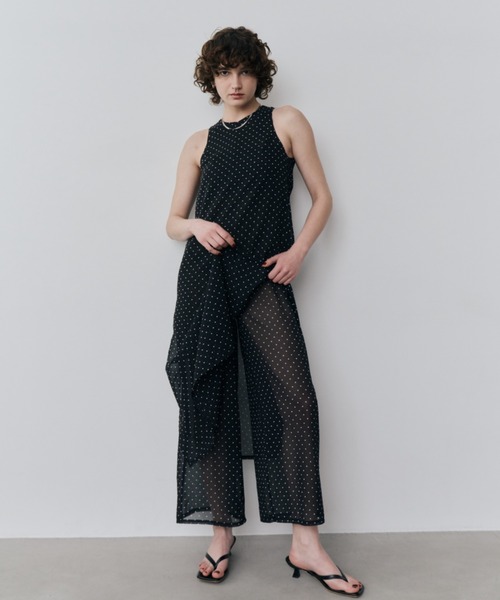 HANNE(アン)の「シアードットレイヤードオールインワン(つなぎ/オールインワン・レディース・ネイビー/ブラック/ホワイト・SMALL/MEDIUM)」の19枚目の写真