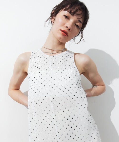 HANNE(アン)の「シアードットレイヤードオールインワン(つなぎ/オールインワン・レディース・ネイビー/ブラック/ホワイト・SMALL/MEDIUM)」の7枚目の写真