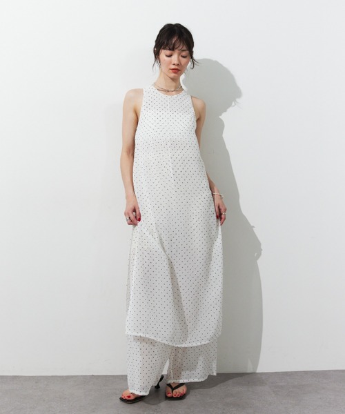 HANNE(アン)の「シアードットレイヤードオールインワン(つなぎ/オールインワン・レディース・ネイビー/ブラック/ホワイト・SMALL/MEDIUM)」の4枚目の写真
