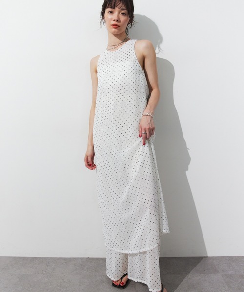 HANNE(アン)の「シアードットレイヤードオールインワン(つなぎ/オールインワン・レディース・ネイビー/ブラック/ホワイト・SMALL/MEDIUM)」の5枚目の写真