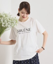 ◆【手洗い可】パール調ロゴTシャツ