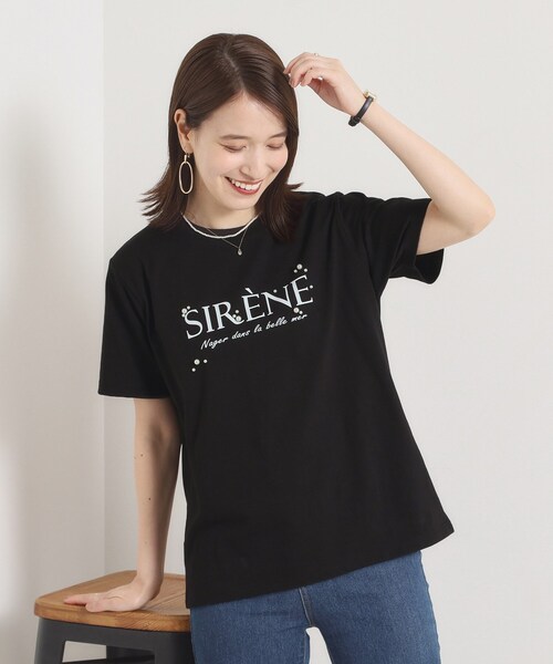 ITS'DEMO(イッツデモ)の「◆【手洗い可】パール調ロゴTシャツ(Tシャツ/カットソー・レディース・ブラック/ピンク系/オフホワイト・00)」の16枚目の写真