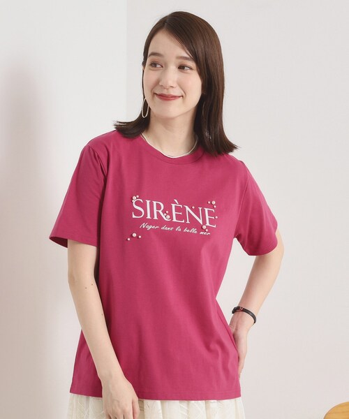 ITS'DEMO(イッツデモ)の「◆【手洗い可】パール調ロゴTシャツ(Tシャツ/カットソー・レディース・ブラック/ピンク系/オフホワイト・00)」の20枚目の写真