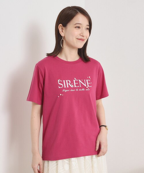 ITS'DEMO(イッツデモ)の「◆【手洗い可】パール調ロゴTシャツ(Tシャツ/カットソー・レディース・ブラック/ピンク系/オフホワイト・00)」の11枚目の写真