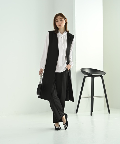 STYLE DELI(スタイルデリ)の「【Kana Oyama×BLK001】ロングジレ/DELI size(ベスト・レディース・ネイビー/ブラック・FREE)」の3枚目の写真