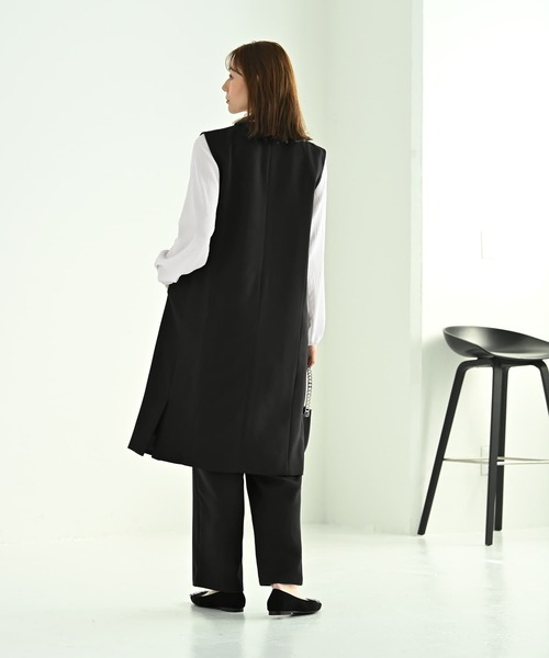 STYLE DELI(スタイルデリ)の「【Kana Oyama×BLK001】ロングジレ/DELI size(ベスト・レディース・ネイビー/ブラック・FREE)」の6枚目の写真