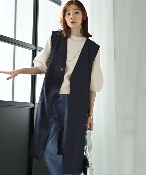 STYLE DELI(スタイルデリ)の「【Kana Oyama×BLK001】ロングジレ/DELI size(ベスト・レディース・ネイビー/ブラック・FREE)」の11枚目の写真