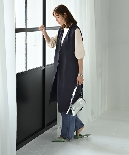 STYLE DELI(スタイルデリ)の「【Kana Oyama×BLK001】ロングジレ/DELI size(ベスト・レディース・ネイビー/ブラック・FREE)」の12枚目の写真