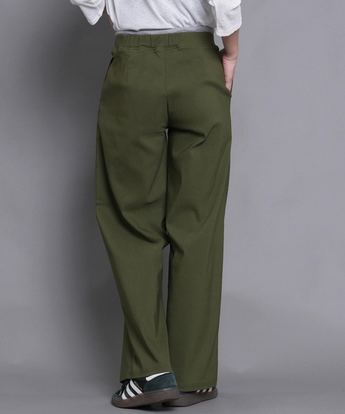 laulea(ラウレア)の「ストレッチウエストリブ使いWインベルワイドパンツ(その他パンツ・レディース・ダークグレー/ダークカーキ/ブラック・M/L)」の6枚目の写真