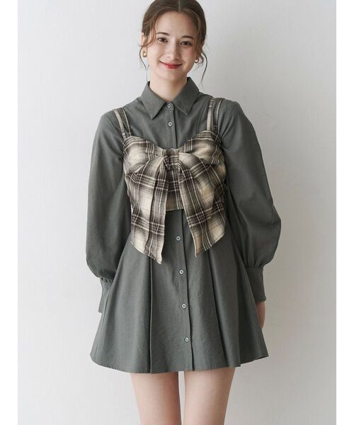 CALNAMUR（カルナムール）の「リボンビスチェ（キャミソール・レディース・ブラック/ブラウン/キャメル・FREE）」の14枚目の写真