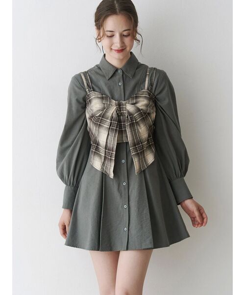 CALNAMUR（カルナムール）の「リボンビスチェ（キャミソール・レディース・ブラック/ブラウン/キャメル・FREE）」の15枚目の写真