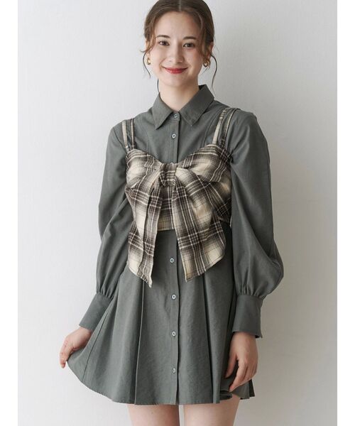 CALNAMUR（カルナムール）の「リボンビスチェ（キャミソール・レディース・ブラック/ブラウン/キャメル・FREE）」の16枚目の写真