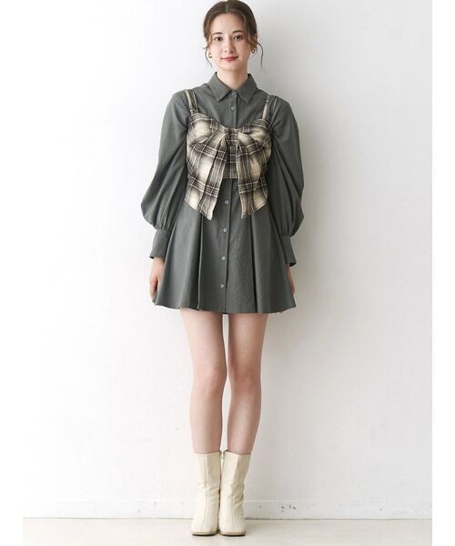 CALNAMUR（カルナムール）の「リボンビスチェ（キャミソール・レディース・ブラック/ブラウン/キャメル・FREE）」の22枚目の写真