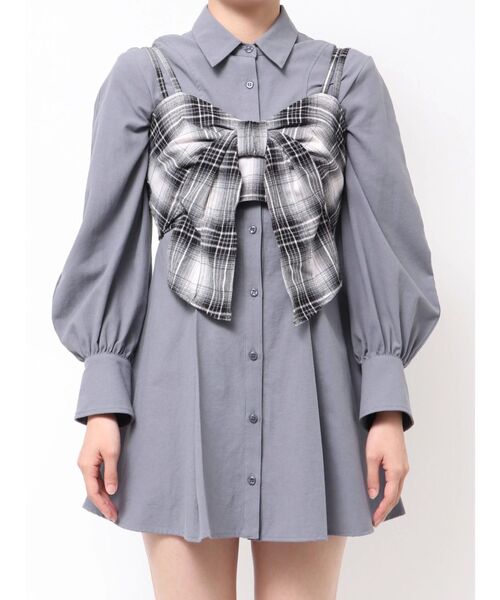 CALNAMUR(カルナムール)の「リボンビスチェ(キャミソール・レディース・ブラック/ブラウン/キャメル・FREE)」の4枚目の写真