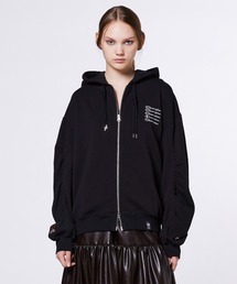 【レア】DOUBLE STANDARD CLOTHING　パーカー☆総柄　ビッグ Ladysmoker / SIGA_02のビッグシルエットパーカー通販 ∞ SUZURI