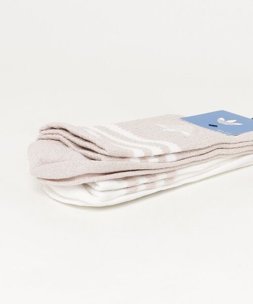 adidas（アディダス）の「スリーストライプス グリッター クルーソックス2足組 / アディダスオリジナルス adidas Originals（ソックス/靴下・メンズ・ブラック・LARGE/MEDIUM/SMALL）」の12枚目の写真