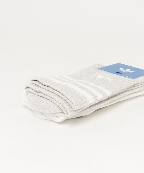 adidas（アディダス）の「スリーストライプス グリッター クルーソックス2足組 / アディダスオリジナルス adidas Originals（ソックス/靴下・メンズ・ブラック・LARGE/MEDIUM/SMALL）」の13枚目の写真