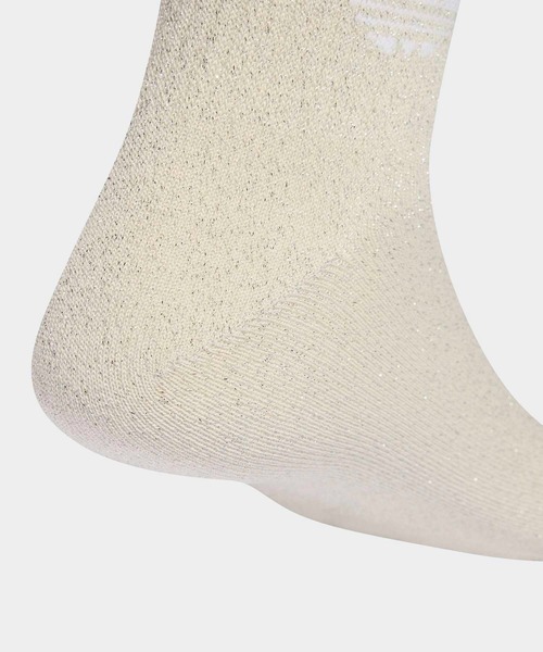 adidas（アディダス）の「スリーストライプス グリッター クルーソックス2足組 / アディダスオリジナルス adidas Originals（ソックス/靴下・メンズ・ブラック・LARGE/MEDIUM/SMALL）」の9枚目の写真