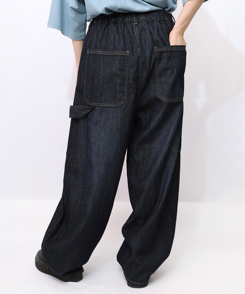 ScoLar Parity（スカラーパリティ）の「353108：パリティーのネコ目玉焼き刺繍パンツ（デニムパンツ・レディース・ブラック/ブルー/カーキ・M）」の18枚目の写真