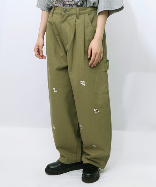 ScoLar Parity（スカラーパリティ）の「353108：パリティーのネコ目玉焼き刺繍パンツ（デニムパンツ・レディース・ブラック/ブルー/カーキ・M）」の21枚目の写真