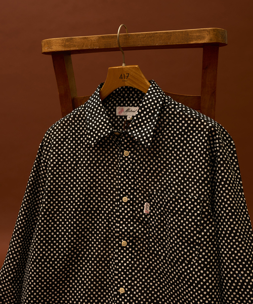 417 EDIFICE（フォーワンセブンエディフィス）の「CHEMISE TRADITION POIS（シャツ/ブラウス・メンズ・ブラック・X-LARGE/LARGE）」の2枚目の写真