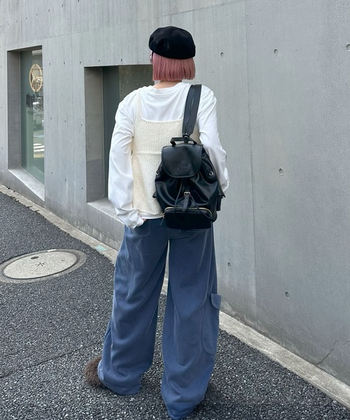Alley Tokyo(アリートーキョー)の「プチダメージ入りBIGロンT(Tシャツ/カットソー・レディース・ブラウン/ボルドー/オフホワイト/スミクロ・FREE)」の12枚目の写真