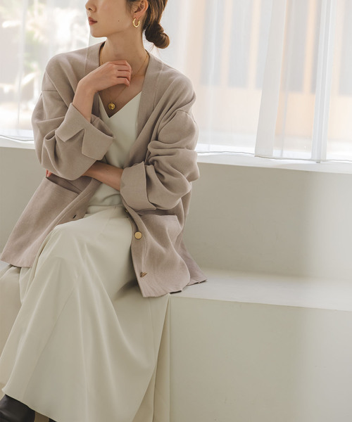 NOBLE 接結ジャケットライクカーディガン 接結ジャケットライクカーディガン（カーディガン/ボレロ）｜NOBLE