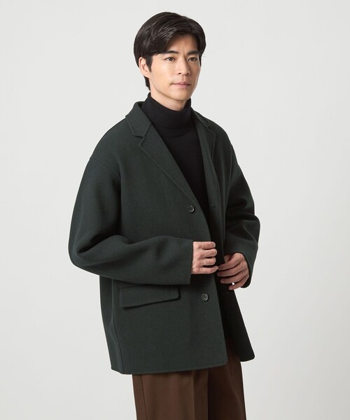 green label relaxing(グリーンレーベルリラクシング)の「ウール ナイロン リバー ジャコット アウター(その他アウター・メンズ・ダークグリーン/ネイビー・S/M/L/XL)」の3枚目の写真