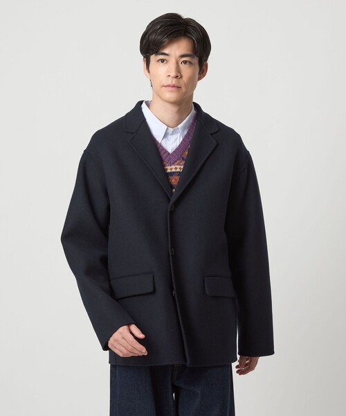 green label relaxing(グリーンレーベルリラクシング)の「ウール ナイロン リバー ジャコット アウター(その他アウター・メンズ・ダークグリーン/ネイビー・S/M/L/XL)」の5枚目の写真