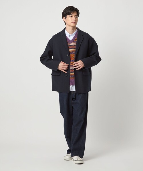 green label relaxing(グリーンレーベルリラクシング)の「ウール ナイロン リバー ジャコット アウター(その他アウター・メンズ・ダークグリーン/ネイビー・S/M/L/XL)」の6枚目の写真