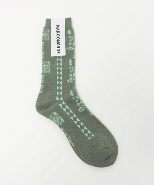 Steven Alan（スティーブンアラン）の「＜MARCOMONDE＞TURKEY PATTERN SOCKS2/ソックス（ソックス/靴下・レディース・ライム/ベージュ・FREE）」の2枚目の写真