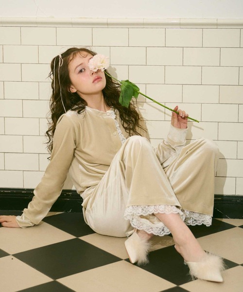 セール】レースコンビベロアパンツ（その他パンツ）｜Lepus Fae