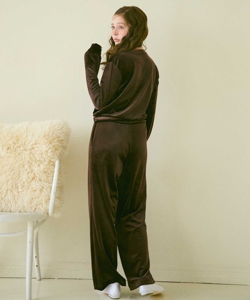 Lepus Fae(レプスフェイ)の「レースコンビベロアパンツ(その他パンツ・レディース・ピンク/ブラウン/グレイッシュベージュ/ブラック・0/1)」の19枚目の写真