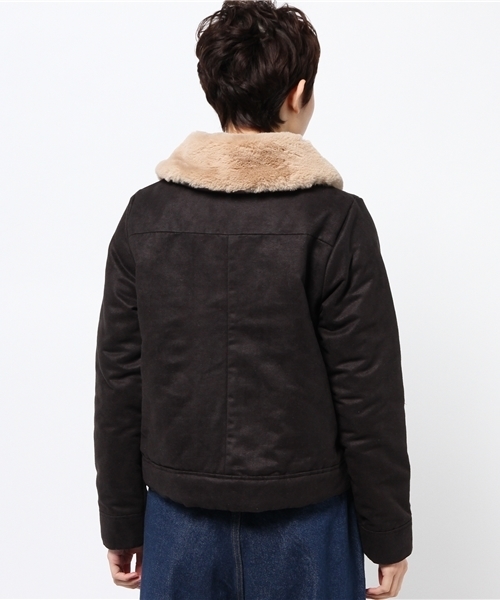 WHO'S WHO gallery（フーズフーギャラリー）の「【A,nam】ファースウェードブルゾン（ブルゾン・レディース・モカ/ブラック・FREE）」の5枚目の写真