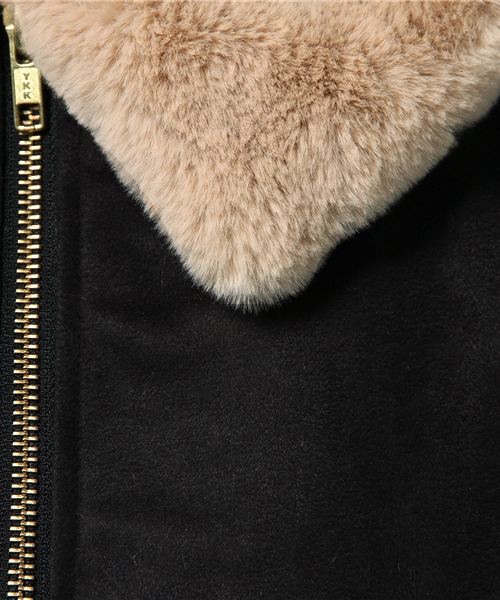 WHO'S WHO gallery（フーズフーギャラリー）の「【A,nam】ファースウェードブルゾン（ブルゾン・レディース・モカ/ブラック・FREE）」の10枚目の写真