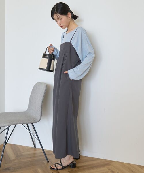 AMERICAN HOLIC(アメリカンホリック)の「タック切替キャミワンピース(ワンピース・レディース・ブラック/グレー/チェック・L/M)」の10枚目の写真