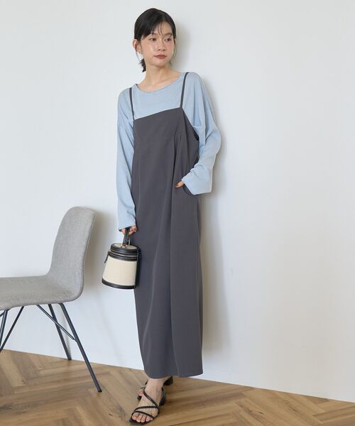 AMERICAN HOLIC(アメリカンホリック)の「タック切替キャミワンピース(ワンピース・レディース・ブラック/グレー/チェック・L/M)」の9枚目の写真