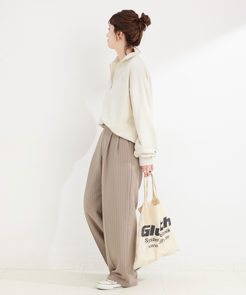 Champion(チャンピオン)の「ウォッシャブル / Champion/チャンピオン CVC French Terry HALF ZIP SWEAT(スウェット・レディース・チャコールグレー/ナチュラル/ブルー系その他/ブラック・FREE)」の22枚目の写真