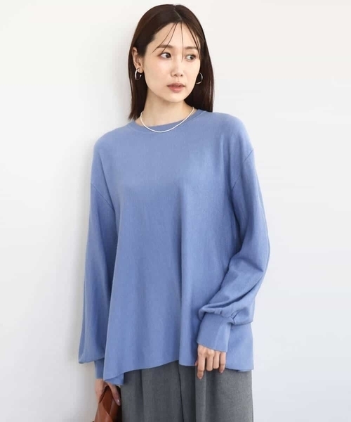 MK MICHEL KLEIN(エムケーミッシェルクラン)の「フレアーシルエットチュニックニット/洗える(ニット/セーター・レディース・グレー/ブラック/ベージュ/ライトブルー・38)」の22枚目の写真