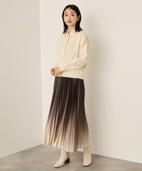 ketty(ケティ)の「スポンディッシュポロニットトップス≪手洗い可能≫(ニット/セーター・レディース・レッド/ネイビー/オフホワイト・M)」の16枚目の写真