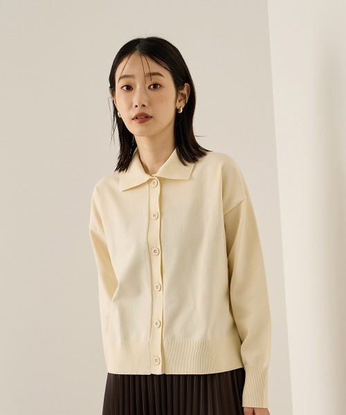 ketty(ケティ)の「スポンディッシュポロニットトップス≪手洗い可能≫(ニット/セーター・レディース・レッド/ネイビー/オフホワイト・M)」の15枚目の写真